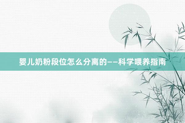 婴儿奶粉段位怎么分离的——科学喂养指南